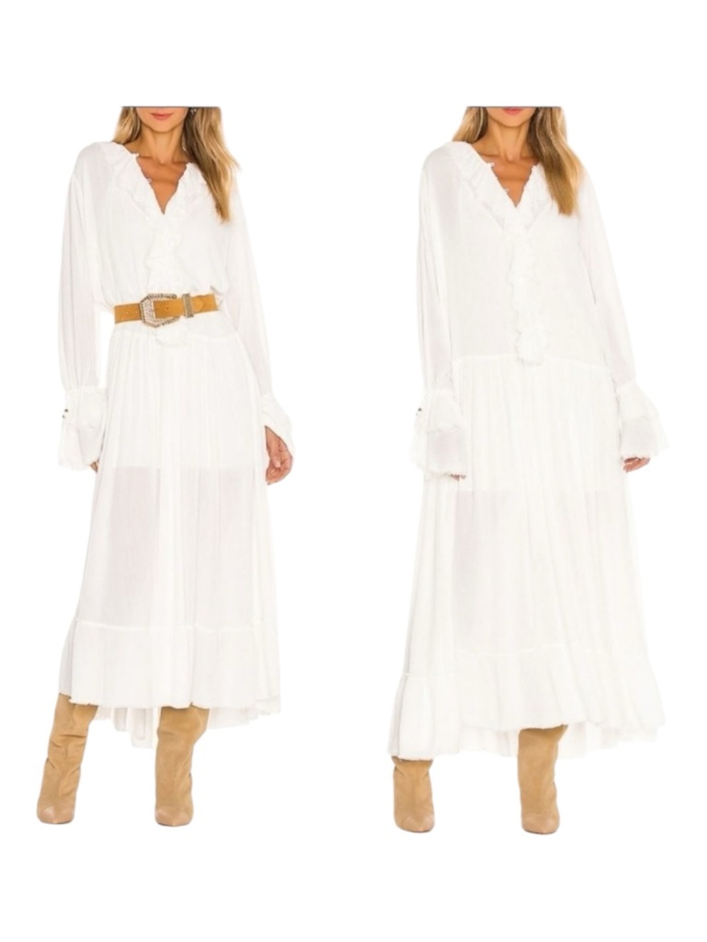 NWT FREE PEOPLE Sweet Darlin Maxi Dress Ivory M